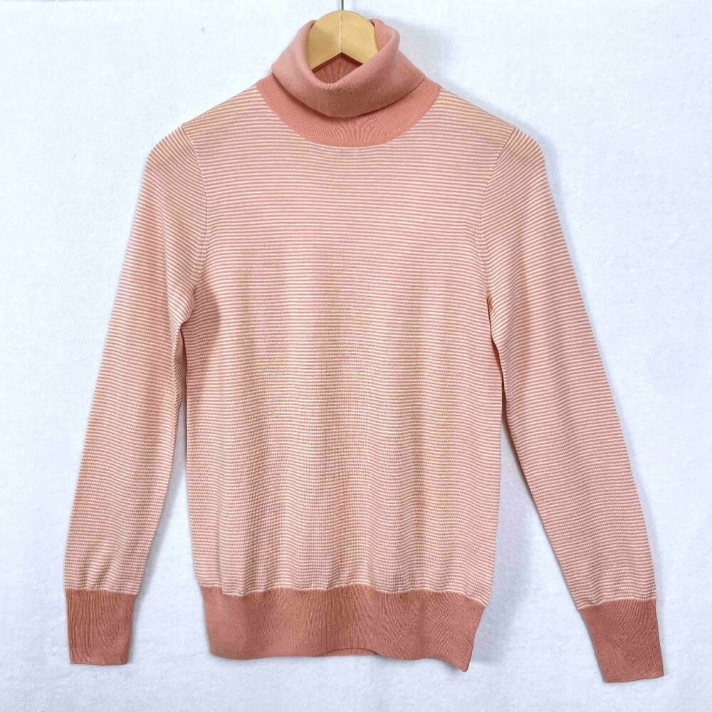 J Crew NWT Merino Wool Turtleneck Striped Sweater Womens Size S